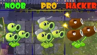 Plants Vs Zombies 2 - PvZ 2 Threepeater Noob Vs Pro Vs Hacker