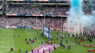 Geelong run out for the 2025 AFL Grand Final
