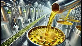 How OLIVE OIL is Made 🌿 | FACTORY Process 🏭