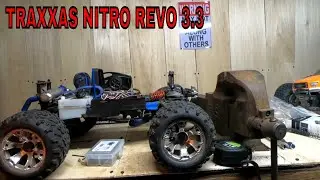 Traxxas revo trx 3.3 installing the engine with the new block