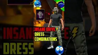INSANE DRIVE ⚡ DRESS COMBINATION 👑 WITH ADVENTURE DAWN BUNDLE HAT 🔥 FREE FIRE 🔥#ffshorts #freefire