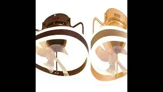 Dazuma_Ceiling Fans_Round 360&deg; Rotating Dimmable LED Silent Ceiling Fan Light with Remote Control