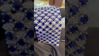 Drape Your Wrist in Brilliance | Luxury Sapphire & Diamond Cuff Bracelet