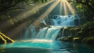 Insomnia Relief for Sleep Deep | River Flowing Birds Chirping Autumn Forest for Evening Relaxation