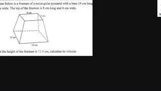 Volume of frustum from a rectangular pyramid