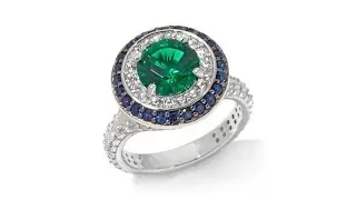 Jean Dousset Absolute Simulated Emerald Ring