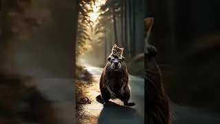 The Beaver and the Kitten Hindi| #sad animal story #ai #shorts # cat rescue #cute cat