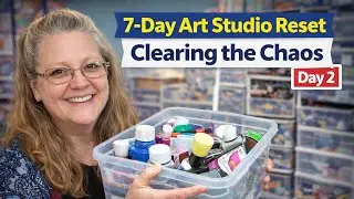 7-Day Art Studio Reset | Day 2: Clearing Bins, Finding Finished Resin & Planning Storage