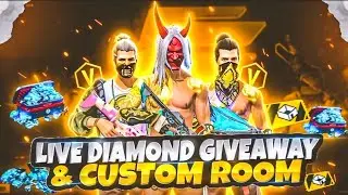 FREE FIRE LIVE CUSTOM ROOM GIVEAWAY|FF LIVE TEAM CODE GIVEAWAY | FF LIVEGIVEAWAY DJ ALOK |FF LIVE