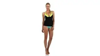 Nike Beach Bondi Block Halter Tankini Top | SwimOutlet.com