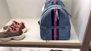 Coach Outlet Jordyn Backpack With Varsity Stripe 🎒Robin Cookie