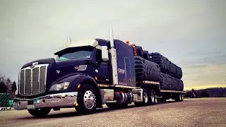 PETERBILT 579 | FLATBED TRUCKING |RUNNING ON EMPTY | PONTOON BOATS