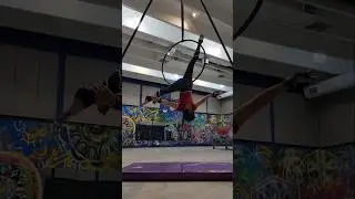 Aerial Hoop/Lyra Easy Splits from Hip Hang