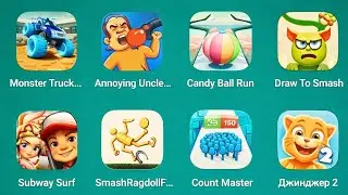 Monster Truck,My Talking Gold Run, Going Balls, Subway Surfers, Sonic Dasht, One Hit Punch,