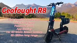 Geofought R8 72v 8000w 10000w dual motor fast speed 90-110kmh 80-300km long range electric scooter