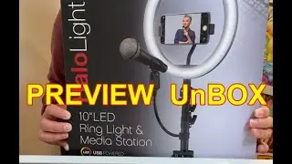 Preview UnBOX HALO LIGHT PRO 10 Inch RING LIGHT & MEDIA STATION with MIKE