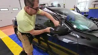 hand cutting window tint film