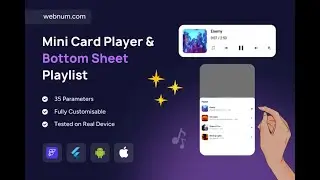 FlutterFlow Mini Music Player Widget 🎶 Card Player 🎵 Queue Bottom Sheet 🎼 #flutterflow #player