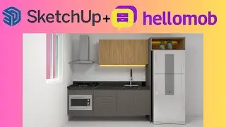 Cozinha do zero no Sketchup + Hellomob - Parte 1