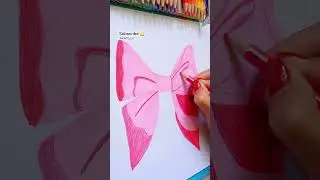 Pink Bow | A Gentle Touch of Color🎀🩷Watch the full video here #آرامش #art #نقاشی #drawing