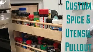 Custom Spice Rack & Utensil Pullout