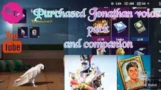 Purchasing Companion and Jonathan Basic voice pack With Uc in BGMI | #sahilgamingfamily #bgmi