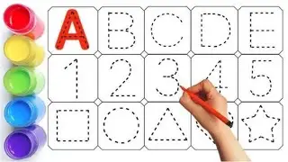 ABCD Alphabet, ABC Song, A to Z, Kids Rhymes, One two three, Learn to count,123,ABC,Learn 2d Shapes