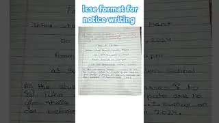 Notice writing ICSE format comment down any topic you want #share #english #icse #subscribe #youtube