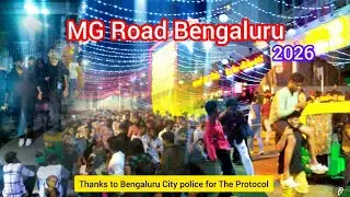MG Road Bengaluru 2026 New Year Celebration Crowd #bengaluru #newyear ##mgroad
