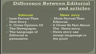 WHAT IS EDITORIAL ?