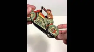 Vintage 1950's Technofix Motorcycle wind-up toy