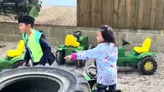 Playing in Hesketh Farm Park