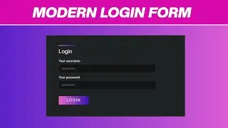 Modern Login Form Tutorial With Only HTML & CSS - HTML Form Tutorial | Codably