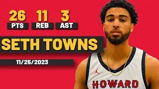 Seth Towns Howard Bison 26 PTS 11 REBS 3 AST vs Mount St Mary's Mountaineers