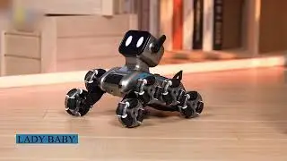 Eight-Wheeled Stunt Robot Dog | 2.4G Remote & Mecanum Wheels | Cool Lighting & Flexible Limbs