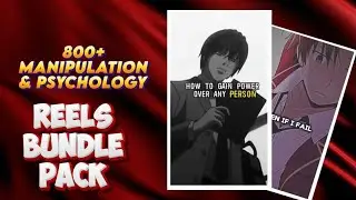 1000+ DARK MANIPULATION REELS BUNDLE /HOW TO MAKE DARK PHYSIOLOGY REELS / NEW TRENDING REELS BUNDLE