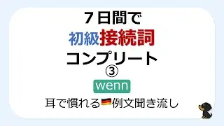【ドイツ語初級 Konjunktionen】7日間接続詞コンプリート Day 3：wenn（例文聞き流し）