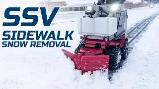 First Snow of the Season! Ventrac Sidewalk Snow Vehicle