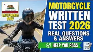 California DMV Motorcycle Written Test 2023 Questions and AnswersRATED A50