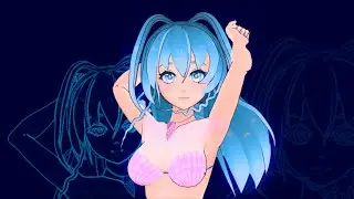 MMD Hip Sway Tik Tok Dance - Blue Mermaid by kitzoomer