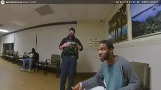 Stuttgart AR PD Officer Foster BWC 11.28.23 Assisting Officer Hardin Suspect Leaves Hospital Cussing