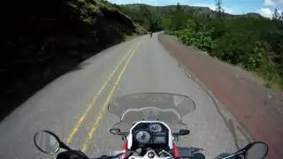 Rowena Loops on a BMW 1200GS