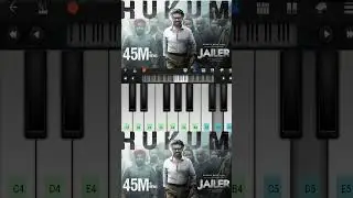 Hukum Song Piano Tutorial | Jailer | Rajnikanth #hukum #shorts #piano