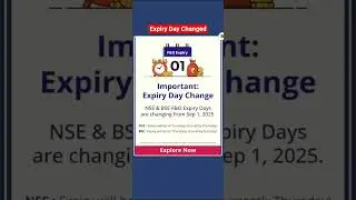 NSE BSE F&O Expiry Day Changed from September #Shorts