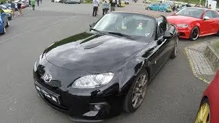Mazda MX5 Roadster tuning sport car sparco wheels black color cabriolet convertible walkaround V2471