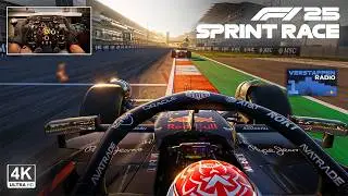 Max Verstappen's Red Bull Racing RB21 - 2025 US GP Sprint Race | F1 25 Steering Wheel Gameplay
