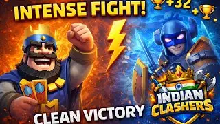 🔥 Clash Royale Intense Fight & Clean Victory 💪#ClashRoyale #IndianClashers  #Gaming #Supercell