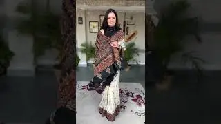 Winter saree styles ❄