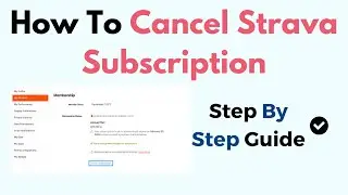 How To Cancel Strava Subscription