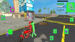 Green Monster Stickman Rope Hero Vice Town